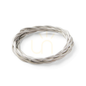 Textilkabel Ideallux CAVI 306421 grau geflochten 10 m Ø1 cm FEP