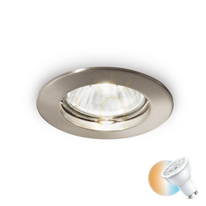 Einbauleuchte Ideallux Jazz GU10 Nickel Metall Ø7,3 cm 083087