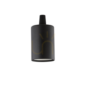 Lampenfassung Ideallux PORTALAM E27 schwarz Metall 242576
