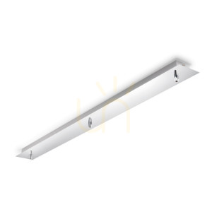 Baldachin Ideallux ROSONE LINEARE 3-flammig Chrom Metall 122861