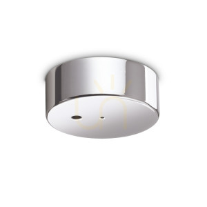 Deckenrosette Ideallux ROSONE magnetisch chrom 9 cm Aluminium 328683