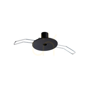 Deckenrosette Einbau Ideallux Rosone 307114 schwarz Ø11 cm