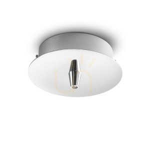 Baldachin Ideallux ROSONE Standard 1-flammig Chrom Metall 10 cm 122830