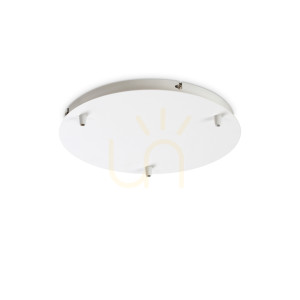 Deckenrosette Ideallux ROSONE Standard 3-flammig weiß Metall 30 cm 285580