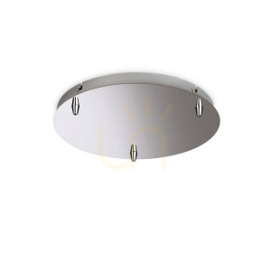 Rosone Baldachin Ideallux ROSONE 285597 chrom 3-flammig Metall 30 cm