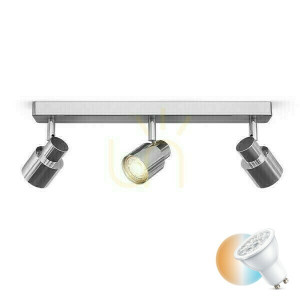 Wandleuchte Valto Iii Anbauleuchte chrom 230 V Gu10 Led 3x5 W Ip44