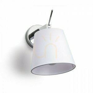 Wandleuchte Jersey Weiß Chrom 230 V Led E27 15 W.
