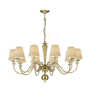 Pendelleuchte Antigo Lilosa 10-flammig Messing poliert E14 97 cm 8683