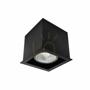 Plafond Antigo Cage Mini GU10 schwarz Stahl 8 cm 1078