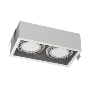 Einbauleuchte Antigo Cage 2-flammig weiß Stahl LED ES111 3275