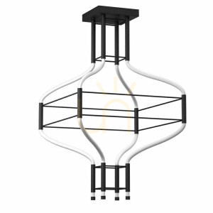 Pendelleuchte Antigo Alha S 4-flammig LED schwarz 61,4 cm Stahl 9055
