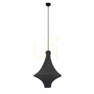 Pendelleuchte Antigo Alda S schwarz Stahl/Baumwolle 30 cm E27 LED 5111