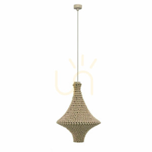 Pendelleuchte Antigo Alda S Beige 30 cm E27 Baumwolle Stahl 5117