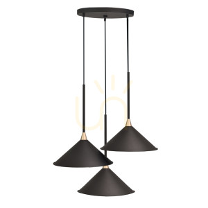 Pendelleuchte Antigo Merto 3-flammig schwarz Stahl E27 32 cm 5066