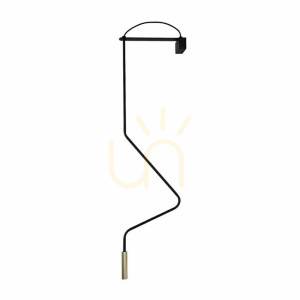 Wandleuchte Antigo no. moon schwarz Stahl 100 cm G9 LED 4012