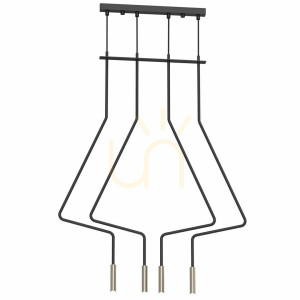 Pendelleuchte Antigo no. Vi 4-flammig schwarz Stahl G9 77 cm 5141
