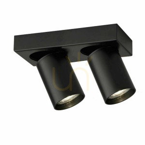 Strahler Antigo Tarumi 2-flammig schwarz GU10 7972