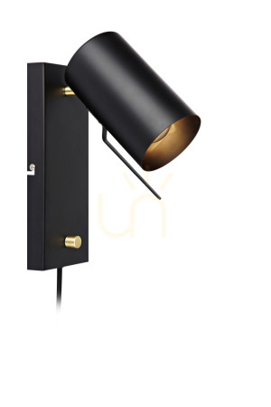 Wandlampe Markslojd Carrie Schwarz Metall Dimmer 106587