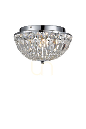 Plafond Markslojd Estelle 3-flammig IP44 Chrom Glas transparent 30 cm 105796