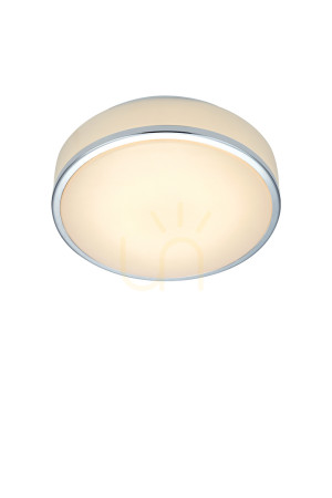 Plafond Markslojd Global LED 28 cm Weiß Chrom 105960