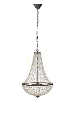 Pendelleuchte Markslojd Granso 107028 3-flammig Kristall Metall Transparent 50 cm