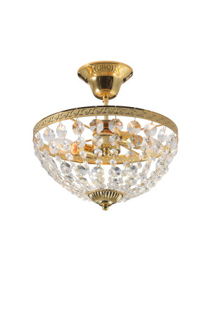 Plafond Markslojd Hanaskog 30 cm Gold Transparent Kristall 2-flammig 100486