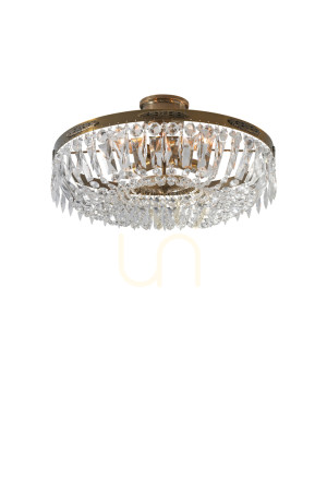 Plafond Markslojd Hovdala 48 cm transparent Metall Kristall 4-flammig 100618