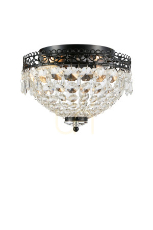 Plafond Markslojd Joline 2-flammig Schwarz Kristall 28 cm 108424