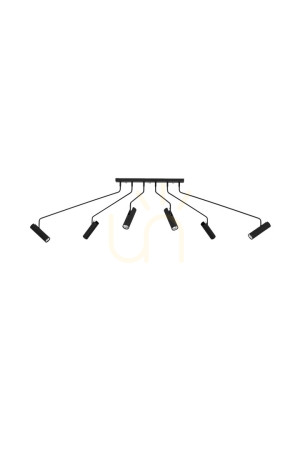 Plafond Markslojd Ramus 6-flammig schwarz Metall 192 cm 108508