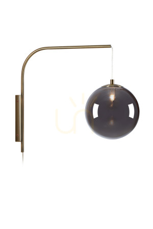 Wandlampe Markslojd Dione 108419 Rauchglas Antikmessing 1-flammig