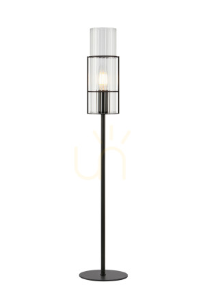 Tischlampe Markslojd TUBO 108556 schwarz transparent 65 cm