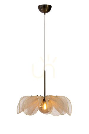 Pendelleuchte Markslojd STYRKA 63 cm Natur Antikmessing Bananenfaser 108659