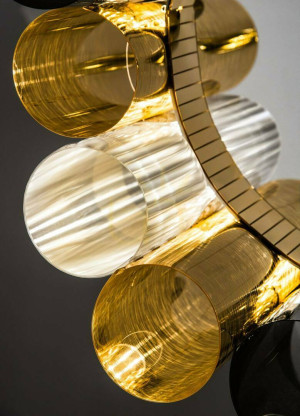 Slamp La Lollo Linear Pendelleuchte 140 Gold