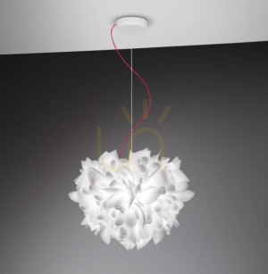 Slamp Veli Suspension Large Foliage Red Wire Pendelleuchte.