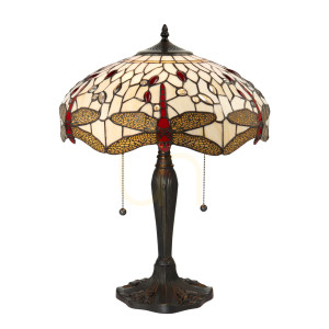 Tischlampe Tiffany Dragonfly Beige Interiors 64085