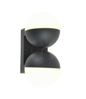 Außenwandleuchte Lutec LOOMA LED 7,8W 2-flammig grau Aluminium 5138003118