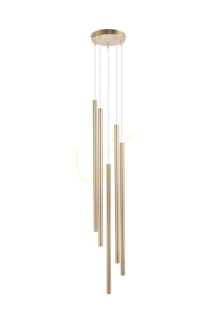Pendelleuchte Sigma SOPEL LUX 5-flammig G9 gebürstetes Gold SKU 40965