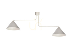 Deckenleuchte Sigma MAGIC 2xE27 grau-beige bewegliche Schirme SKU 40934