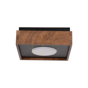 Plafon Sigma Dalia 1x GX53 schwarz braun Holz 15 cm 41000