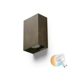 Wandleuchte Capri Rc Brushed Bronze 230 V Led Gu10 2x9 W.