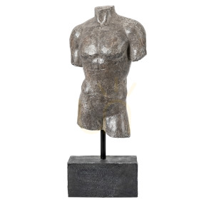 Skulptur Adonis Gallery Direct grau Polyresin 45 cm
