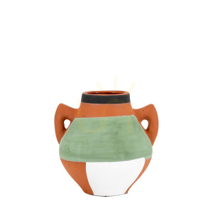 Terrakotta Vase Gallery Direct Fargo multicolor 15,5 x 13,5 x 15 cm