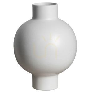 Vase Gallery Direct Oshima weiß Steingut 28 cm