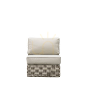 Lounge-Modul 1-Sitzer Gallery Direct Ragusa natur Polyrattan Aluminium 5059413795107