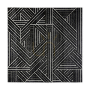 Wandkunst Gallery Direct Kakuda schwarz MDF 100 x 100 cm