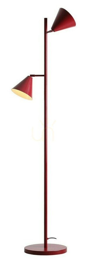Stehleuchte Aldex Form 2 Rotwein Metall 2-flammig LED 1108A15_2