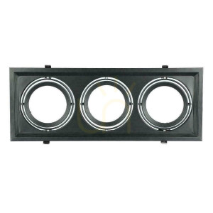 Deckeneinbauleuchte 3xAR111 G53 Schwarz V-TAC 35831 VT-7223