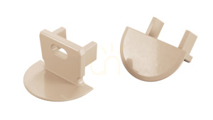 ALU LUMINES axin Light Elfenbeinfarben lackierter Stecker mit Loch