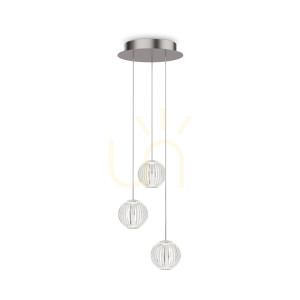 Pendelleuchte Ideallux Diamond SP5 transparent LED 15W chrom 343464