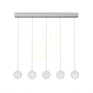 Pendelleuchte Ideallux Diamond LED 23W chrom transparent 3-flammig 343471